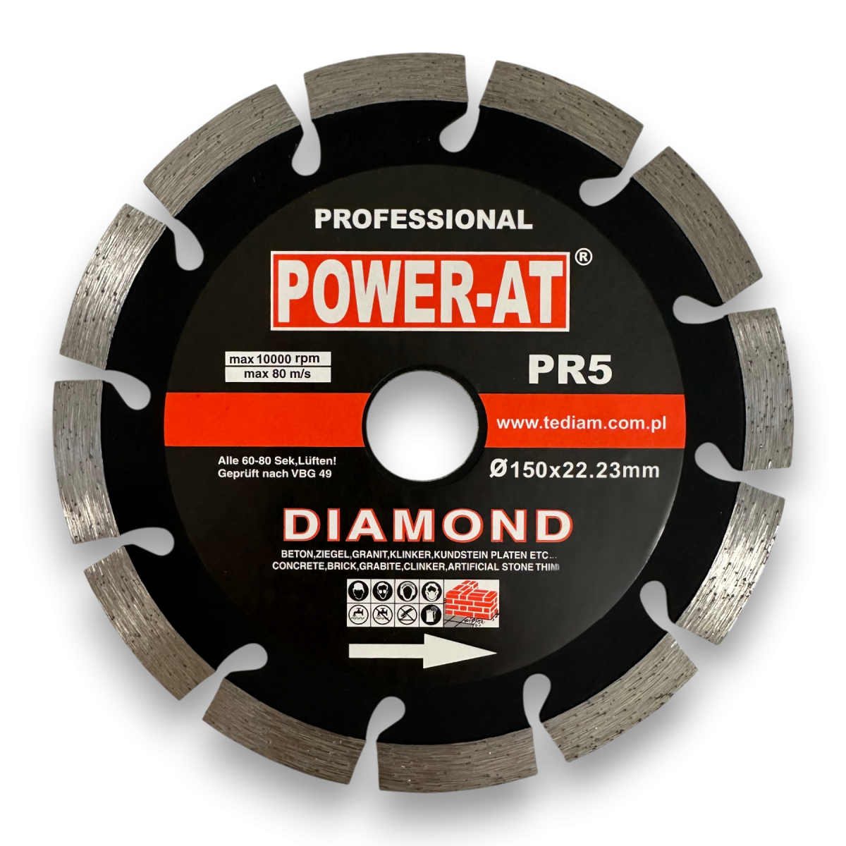 Tarcza diamentowa segmentowa POWER-AT PR5